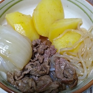 電子レンジで作るめんつゆの肉じゃが